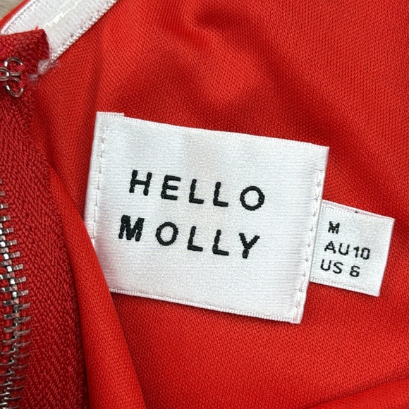HELLO MOLLY Backstage Passes One
Shoulder Ruffled Dress Bright Red, Size 6 - Picture 10 of 12